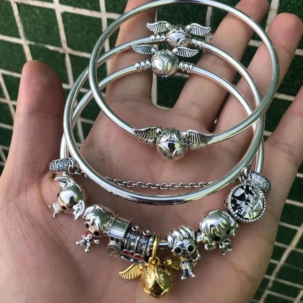 8 Avangers Harry Potter Always Pandora Star Wars Disney Silver Gold Dangle Charm